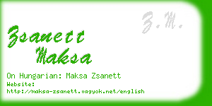 zsanett maksa business card